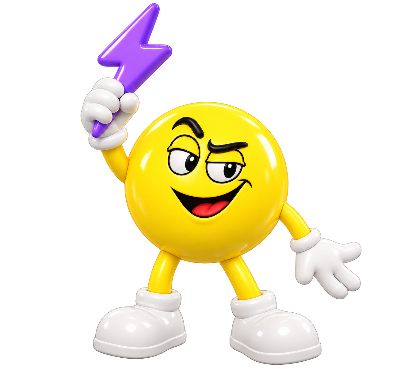 Mascota de ComparaSST con un rayo violeta